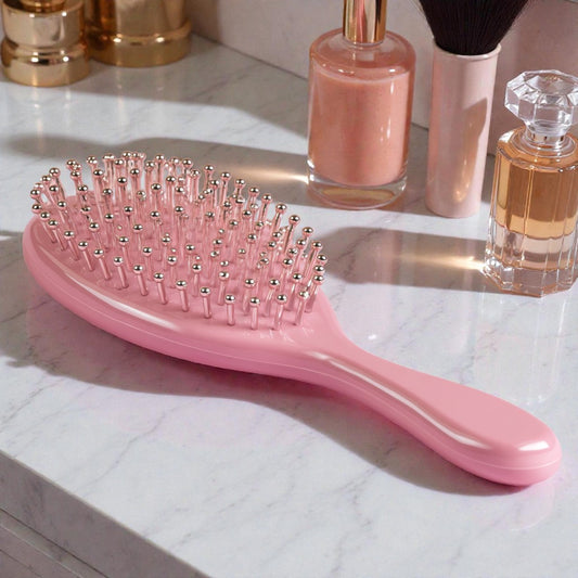 Melvura Curved Vented Detangling Hair Brush - Sakura Pink