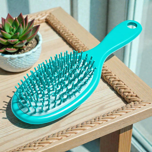 Melvura Curved Vented Detangling Hair Brush - Ocean Teal