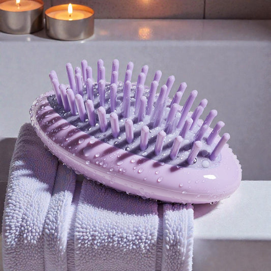 Melvura Curved Vented Detangling Hair Brush - Lavender Mist